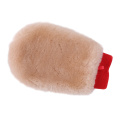 100% Real Sheepskin Long Hair Car Wash Mitt Single Side Fur